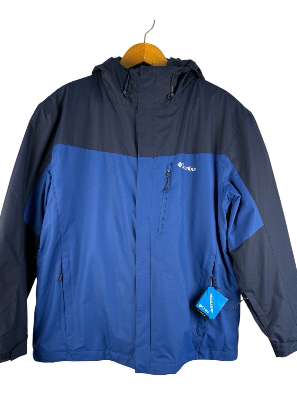 $230 Men's Columbia Whirlibird V Interchange 3-in-1 Jacket Blue Size 1X